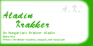 aladin krakker business card